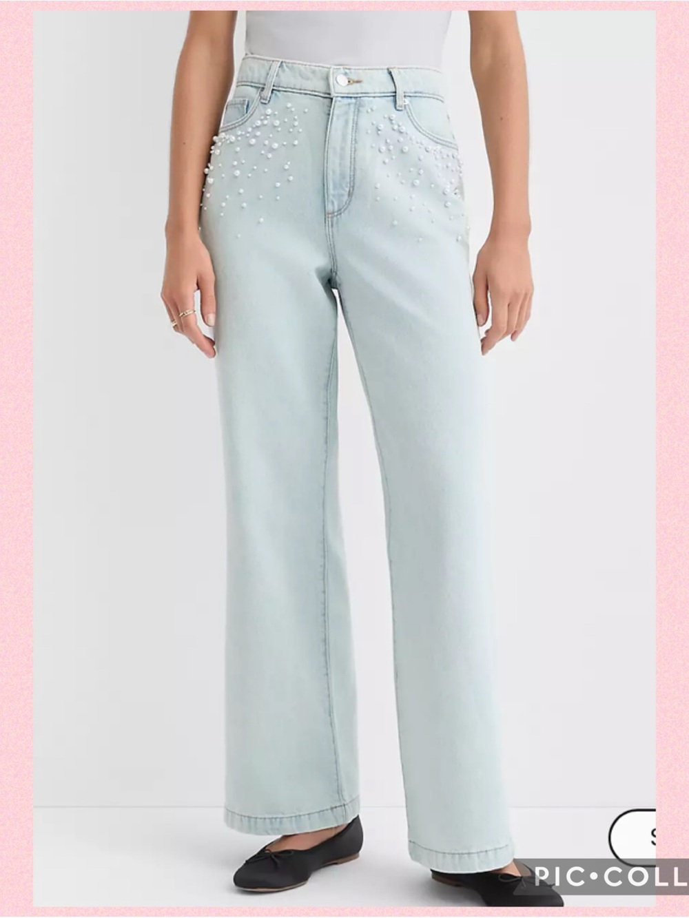 💖LOFT Pearlized High Rise Wide Leg Jeans💖